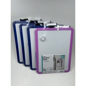 Pen+Gear 8x11 Whiteboards With Pen Set Of 4 Color Blue & Pink, 3 Blue,1 Pink